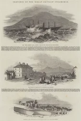 Bocetos del Barco de Vapor "Great Britain" (grabado)