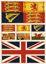 Algunas banderas de Gran Bretaña