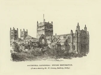 Catedral de Southwell, antes de la restauración
