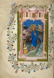 San Juan Bautista, con Agnus Dei 1405-10 (color sobre pergamino)
