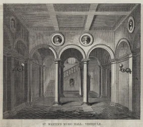 Vestíbulo del Salón de Música de St Martin (grabado)