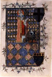 San Nicolás reviviendo a un joven, de un libro de horas, c.1400-40