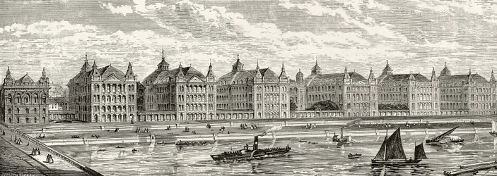 Hospital de St. Thomas en el siglo XIX, de 