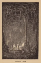 Caverna de estalactitas (litografía)