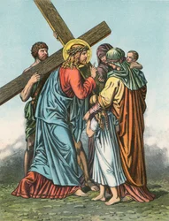 Estación VIII Cristo consuela a las mujeres de Jerusalén que lloraron por él