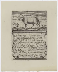 Tarjeta comercial de papelería, John Comyn