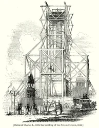 Estatua de Carlos I, con la construcción de la Columna Nelson