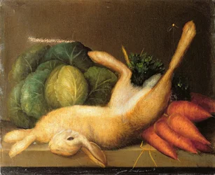 Naturaleza muerta de una liebre, c.1840