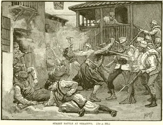 Batalla callejera en Sarajevo
