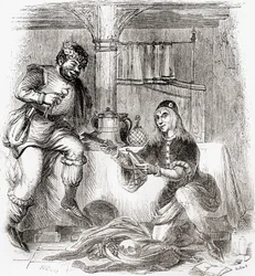Sumpnour y Pardoner, de Old England: A Pictorial Museum, pub. 1847