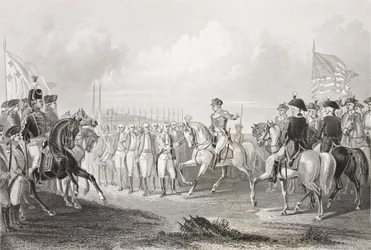 Rendición de Lord Cornwallis en Yorktown, Virginia, 19 de octubre de 1781, de 