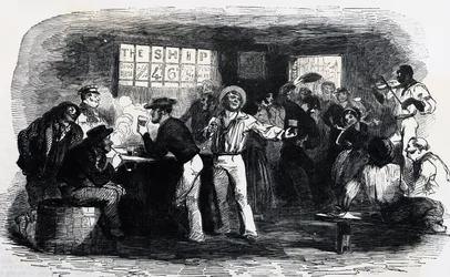 Taberna frecuentada por marineros