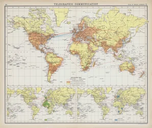 Comunicación telegráfica (litografía en color)