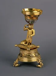 El Salero del Mono, presentado al New College, Oxford por el Arzobispo Warham en 1516
