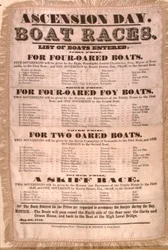 Programa de la carrera de botes del Día de la Ascensión, 6 de mayo de 1850
