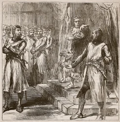 La revuelta de los Barones contra el Rey, ilustración de Cassells Illustrated History of England