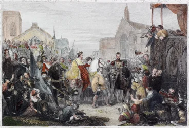 El Príncipe Negro entrando en Londres