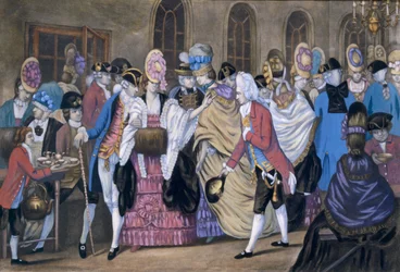 La fábrica de pan y mantequilla, o los humores de Bagnigge Wells, publicado por Carington Bowles, 1772