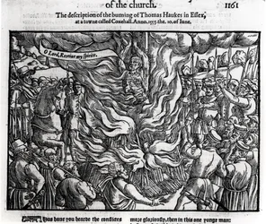 La quema de Thomas Haukes, 10 de junio de 1555, de 