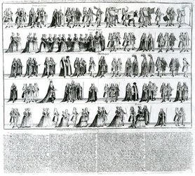 La ceremonia del matrimonio de la Princesa Real con el Príncipe de Orange, 1734