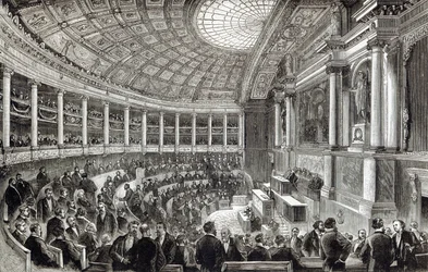 La Cámara de Diputados, París, de 