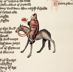 El cuento del clérigo de Oxford (detalle) de Los cuentos de Canterbury, por Geoffrey Chaucer (c.1342-1400) Manuscrito de Ellesmere, edición facsímil, 1911