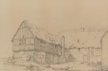 The Court Lodge en East Farleigh, cerca de Maidstone, c.1874 (Lápiz)