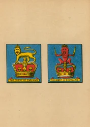 El escudo de Inglaterra. El escudo de Escocia