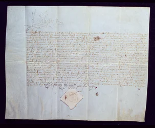 La orden de ejecución de Thomas Howard, IV duque de Norfolk, firmada por la reina Isabel I, 1572