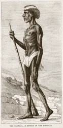 El Djangal, un salvaje de Sirgouja, ilustración de Cassells Illustrated History of England