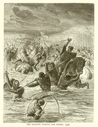 Los ingleses cruzando el Somme, 1346