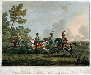 La huida de Bonaparte (1769-1821) del campo de Waterloo en 1815, 1817