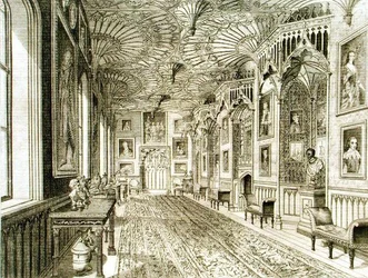 La Galería, grabado por T. Morris, de 