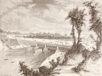 El puente de Girard Point (litografía)