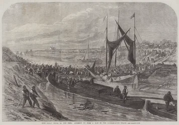 La Gran Inundación en los Fens, intento de Formar una Presa en el Drenaje de Nivel Medio