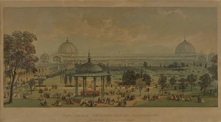 La Gran Exposición Internacional, vista desde los Jardines Hortícolas, 1851