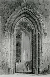 El Gran Salón Occidental que conduce al Gran Salón, o Octágono, Fonthill Abbey, 1824