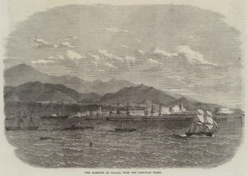 El puerto de Callao, con la flota peruana