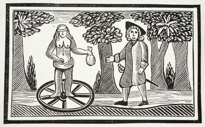 La historia de Fortunato, ilustración de Chap-books del Siglo XVIII de John Ashton, pub. 1882
