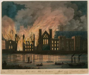 Las Casas de los Lores y los Comunes en Llamas, 16 de Octubre de 1834