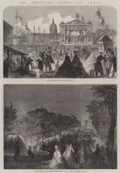 Las fiestas imperiales en París (grabado)