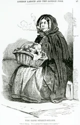 El vendedor callejero irlandés, c.1840