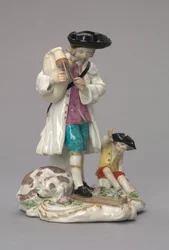 El músico itinerante, fabricado por Chelsea Porcelain Factory, Inglaterra, c.1756