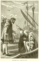 El rey visita a Vasco da Gama