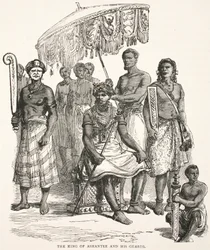 El rey de Ashanti y sus guardias