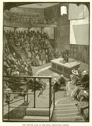 La Sala de Conferencias en la Real Institución, Londres