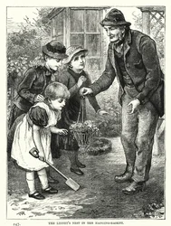 El nido del jilguero en la cesta colgante