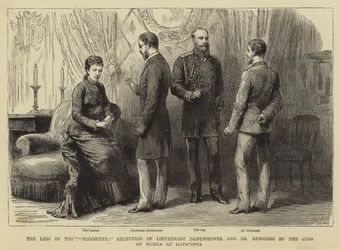 La pérdida del "Jeannette", recepción del teniente Danenhower y el Dr. Newcomb por el Zar de Rusia en Gatschina