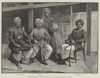 La expedición de Manipur, los tres prisioneros ahora en manos de las autoridades británicas