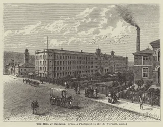 El molino de Saltaire (grabado)